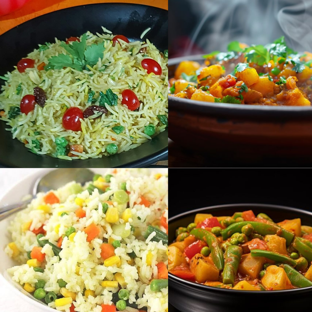 Pulao and Mixed Vegetables